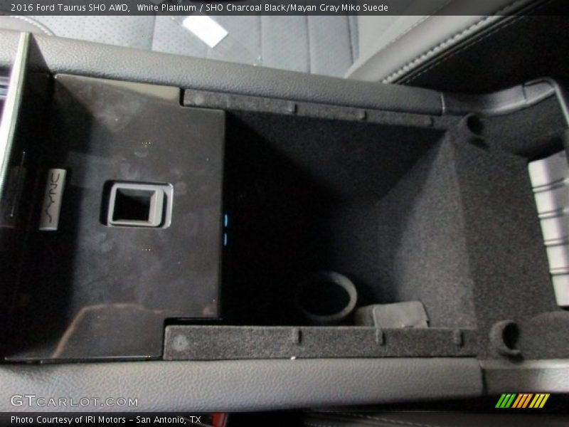 White Platinum / SHO Charcoal Black/Mayan Gray Miko Suede 2016 Ford Taurus SHO AWD
