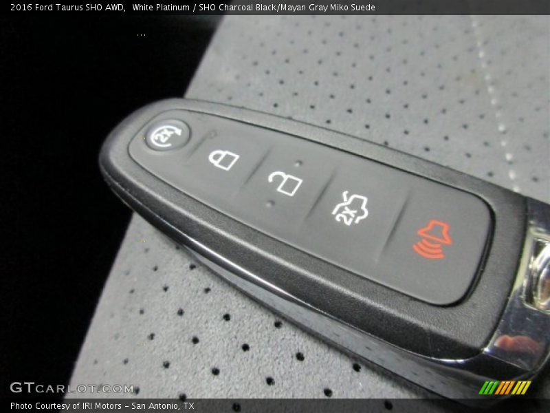 White Platinum / SHO Charcoal Black/Mayan Gray Miko Suede 2016 Ford Taurus SHO AWD