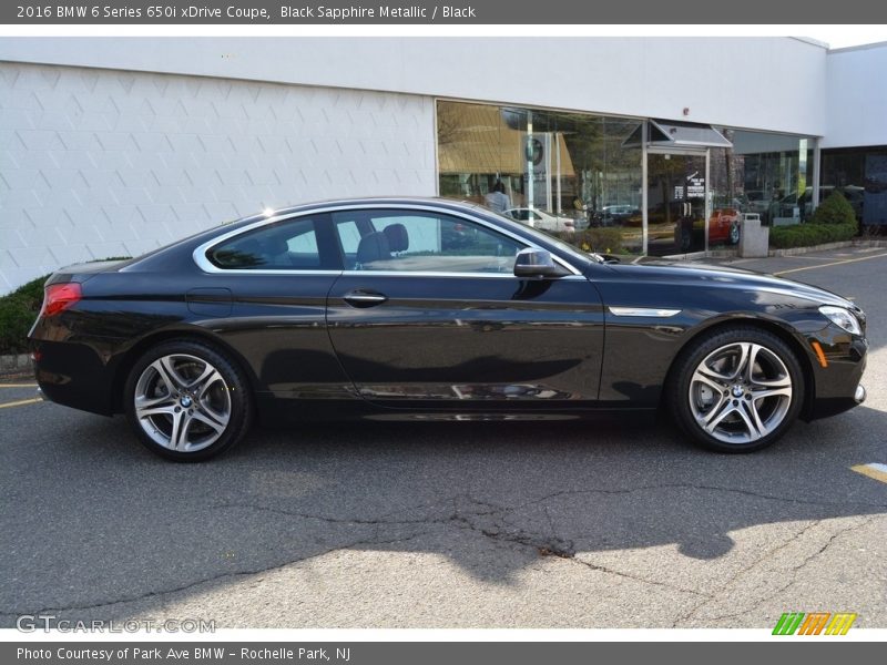 Black Sapphire Metallic / Black 2016 BMW 6 Series 650i xDrive Coupe