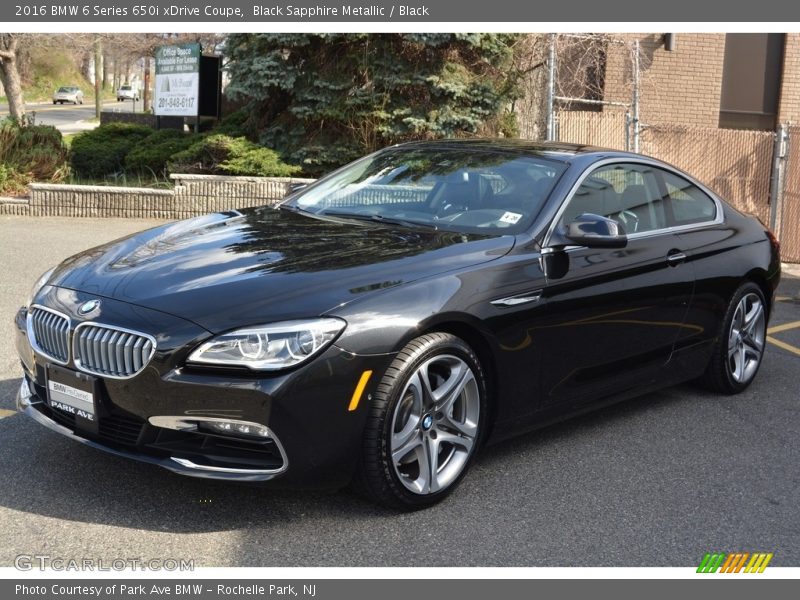 Black Sapphire Metallic / Black 2016 BMW 6 Series 650i xDrive Coupe