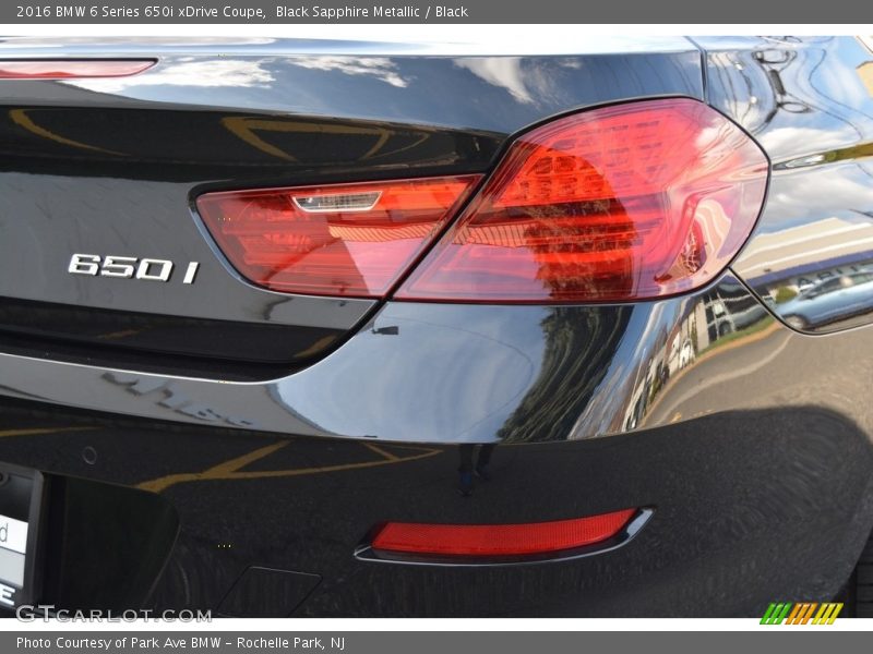 Black Sapphire Metallic / Black 2016 BMW 6 Series 650i xDrive Coupe