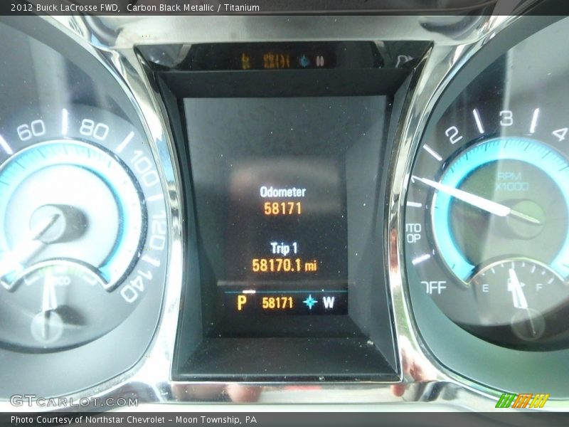 Carbon Black Metallic / Titanium 2012 Buick LaCrosse FWD
