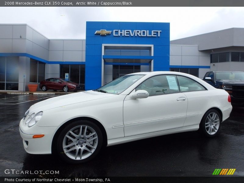 Arctic White / Cappuccino/Black 2008 Mercedes-Benz CLK 350 Coupe