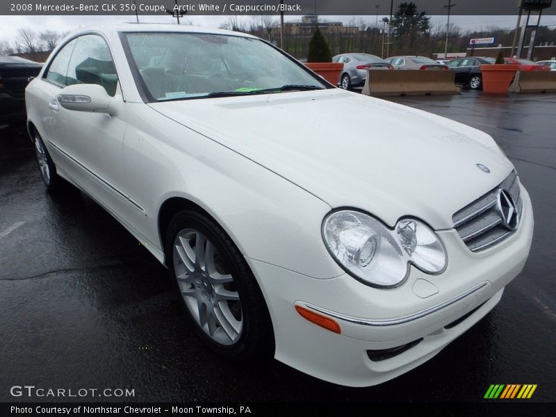 Arctic White / Cappuccino/Black 2008 Mercedes-Benz CLK 350 Coupe