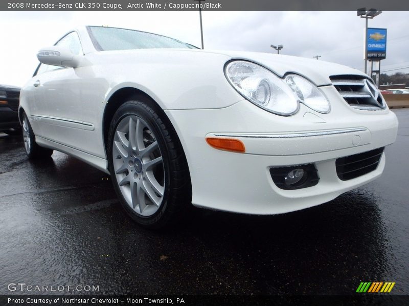 Arctic White / Cappuccino/Black 2008 Mercedes-Benz CLK 350 Coupe