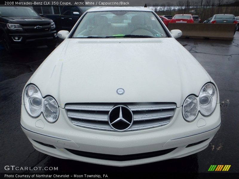 Arctic White / Cappuccino/Black 2008 Mercedes-Benz CLK 350 Coupe