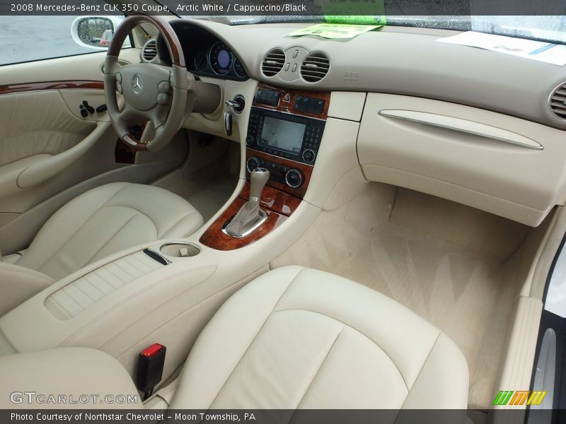 Arctic White / Cappuccino/Black 2008 Mercedes-Benz CLK 350 Coupe