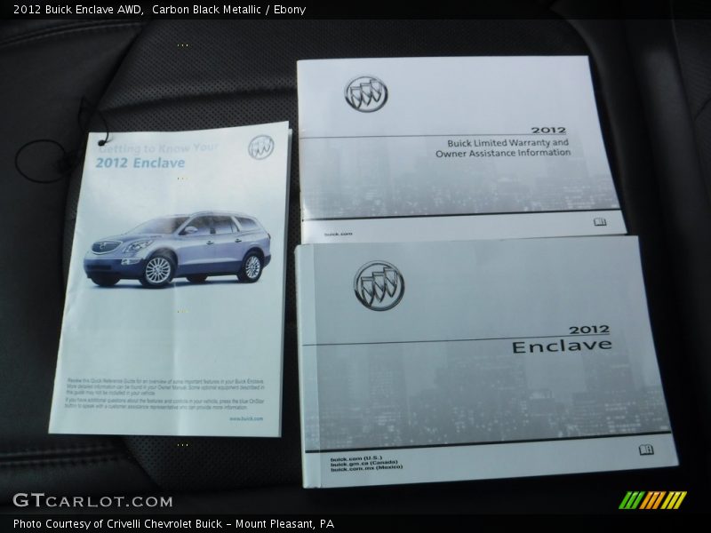 Carbon Black Metallic / Ebony 2012 Buick Enclave AWD
