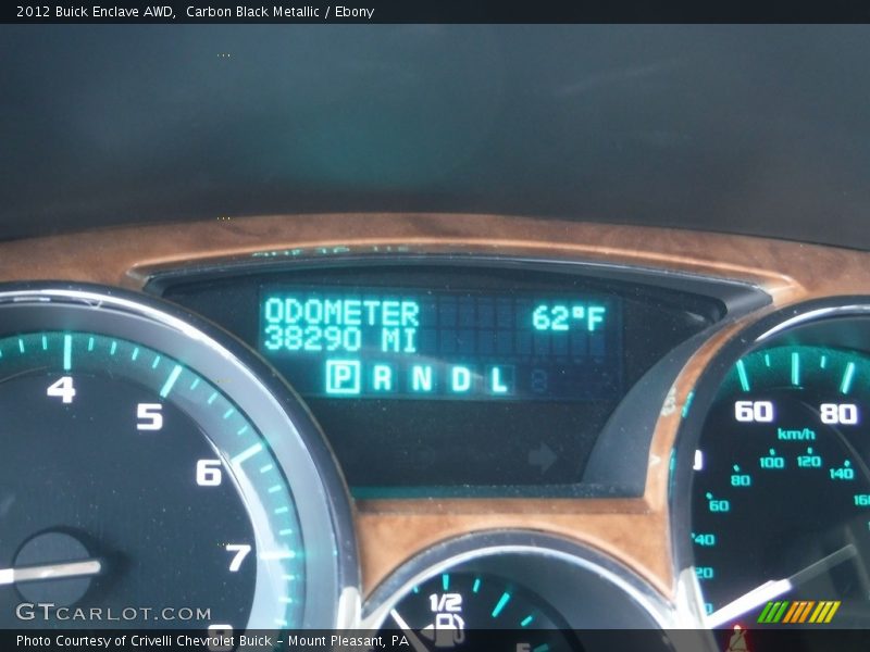Carbon Black Metallic / Ebony 2012 Buick Enclave AWD