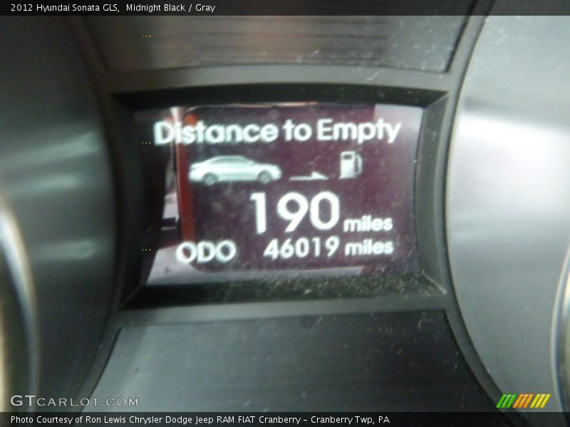 Midnight Black / Gray 2012 Hyundai Sonata GLS