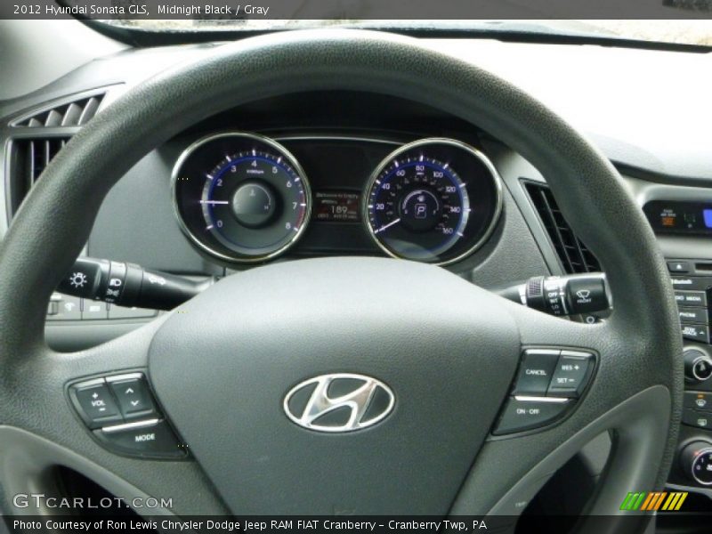 Midnight Black / Gray 2012 Hyundai Sonata GLS