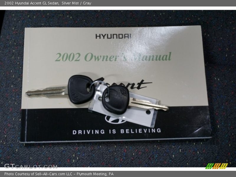 Silver Mist / Gray 2002 Hyundai Accent GL Sedan