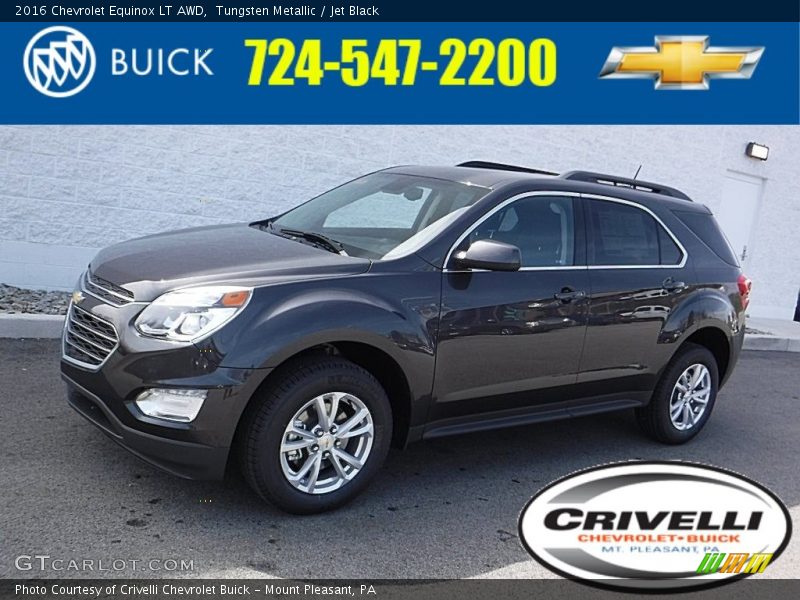 Tungsten Metallic / Jet Black 2016 Chevrolet Equinox LT AWD