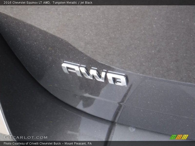 Tungsten Metallic / Jet Black 2016 Chevrolet Equinox LT AWD