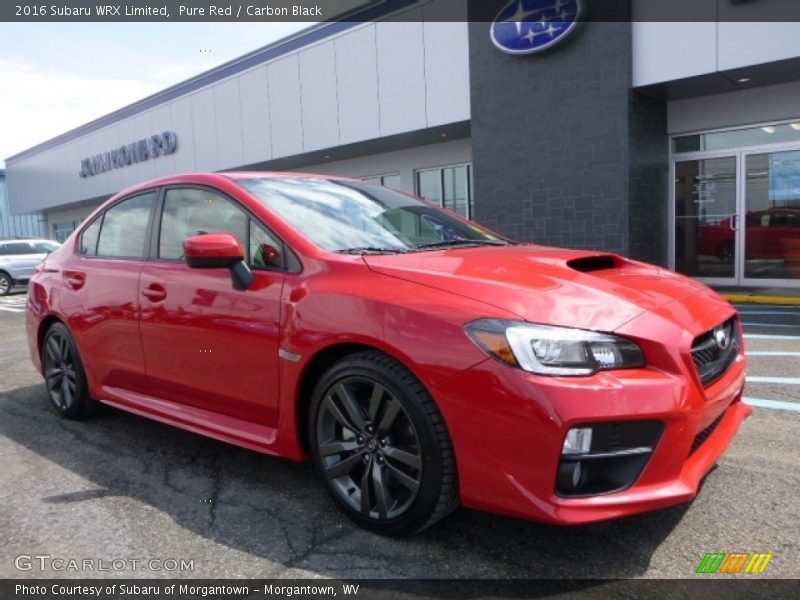 Pure Red / Carbon Black 2016 Subaru WRX Limited