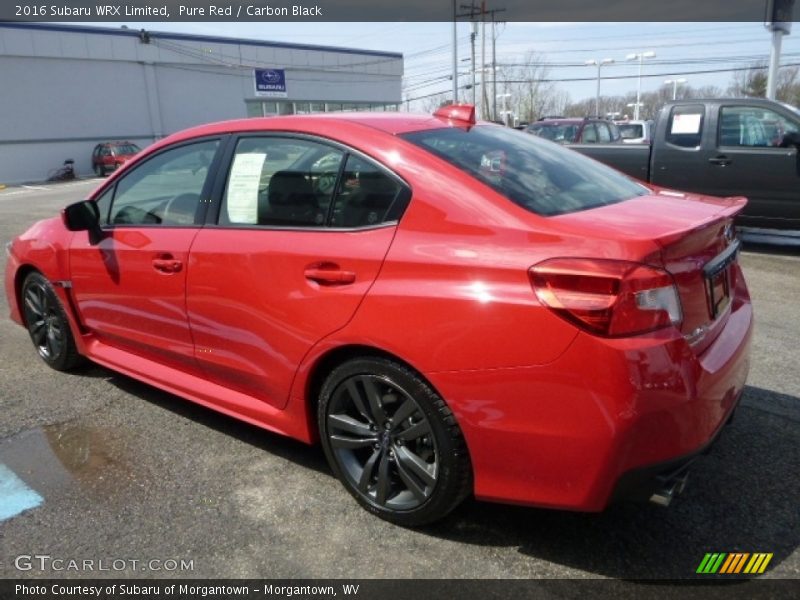 Pure Red / Carbon Black 2016 Subaru WRX Limited