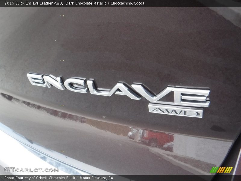 Dark Chocolate Metallic / Choccachino/Cocoa 2016 Buick Enclave Leather AWD