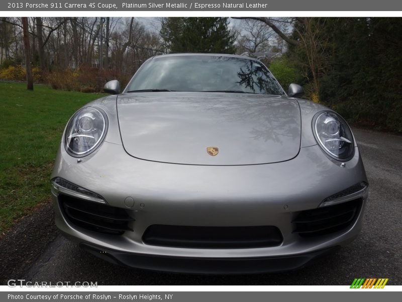 Platinum Silver Metallic / Espresso Natural Leather 2013 Porsche 911 Carrera 4S Coupe