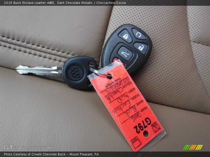 Dark Chocolate Metallic / Choccachino/Cocoa 2016 Buick Enclave Leather AWD