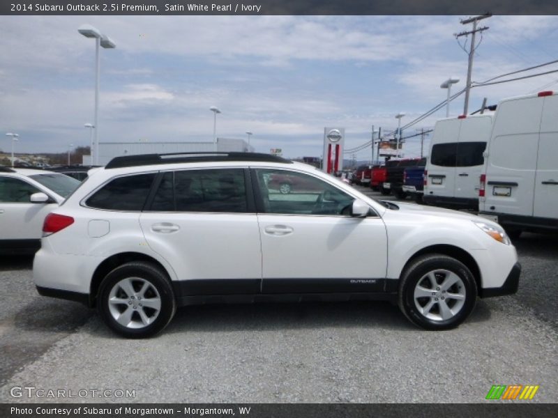 Satin White Pearl / Ivory 2014 Subaru Outback 2.5i Premium