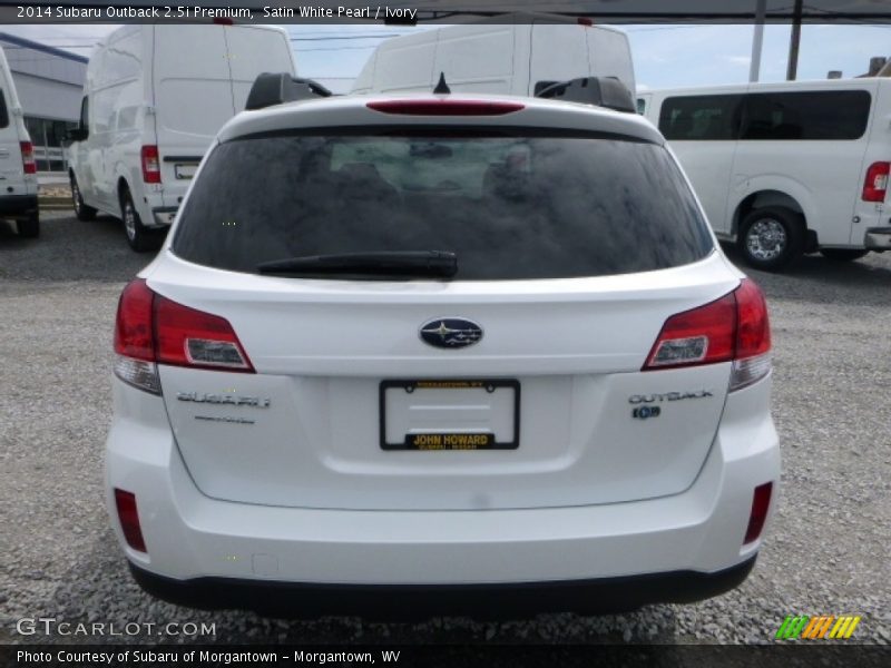 Satin White Pearl / Ivory 2014 Subaru Outback 2.5i Premium
