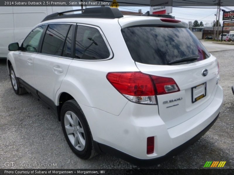 Satin White Pearl / Ivory 2014 Subaru Outback 2.5i Premium