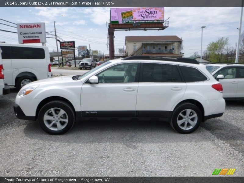 Satin White Pearl / Ivory 2014 Subaru Outback 2.5i Premium