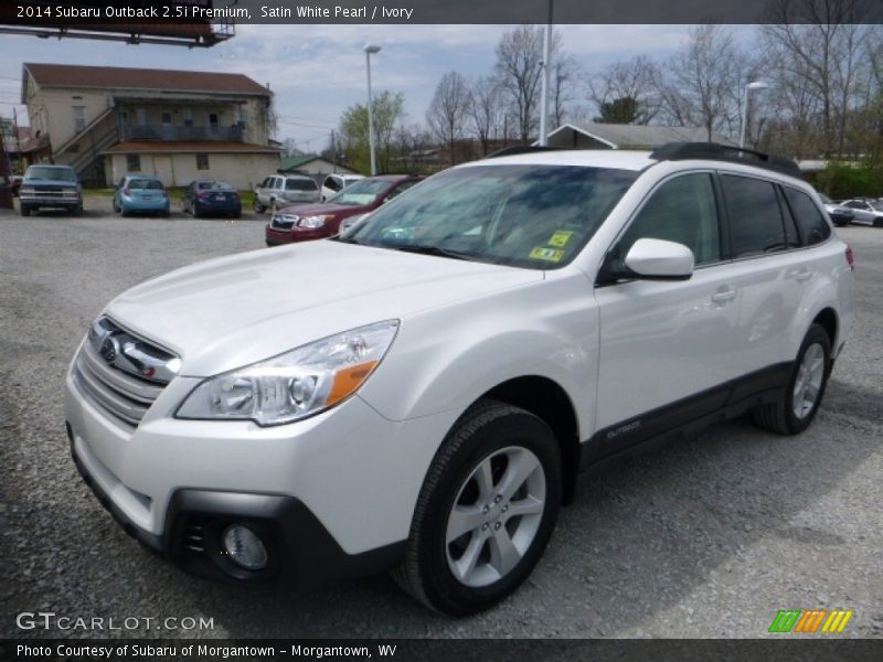 Satin White Pearl / Ivory 2014 Subaru Outback 2.5i Premium