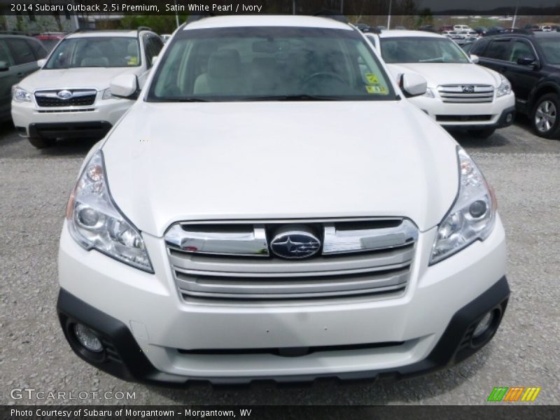 Satin White Pearl / Ivory 2014 Subaru Outback 2.5i Premium