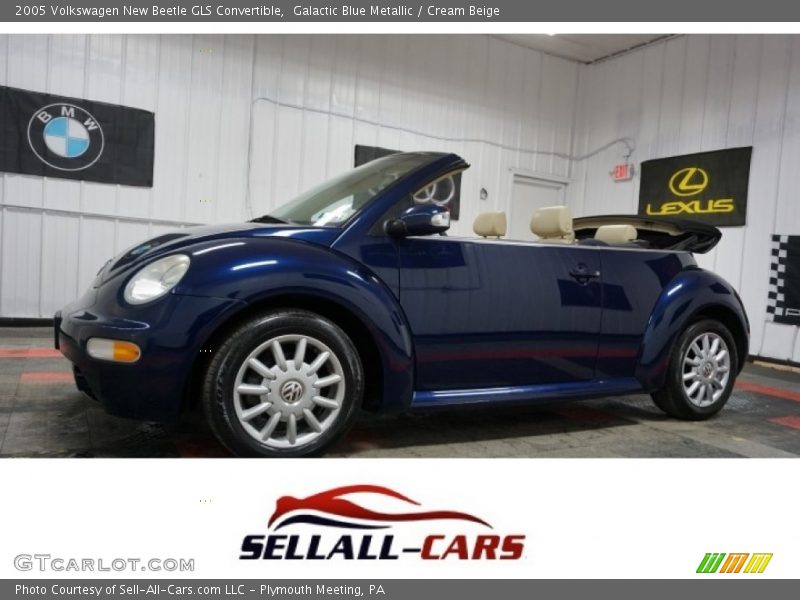 Galactic Blue Metallic / Cream Beige 2005 Volkswagen New Beetle GLS Convertible