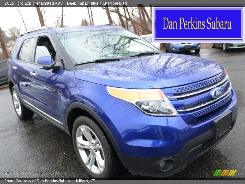 Deep Impact Blue / Charcoal Black 2015 Ford Explorer Limited 4WD