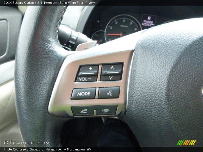 Satin White Pearl / Ivory 2014 Subaru Outback 2.5i Premium