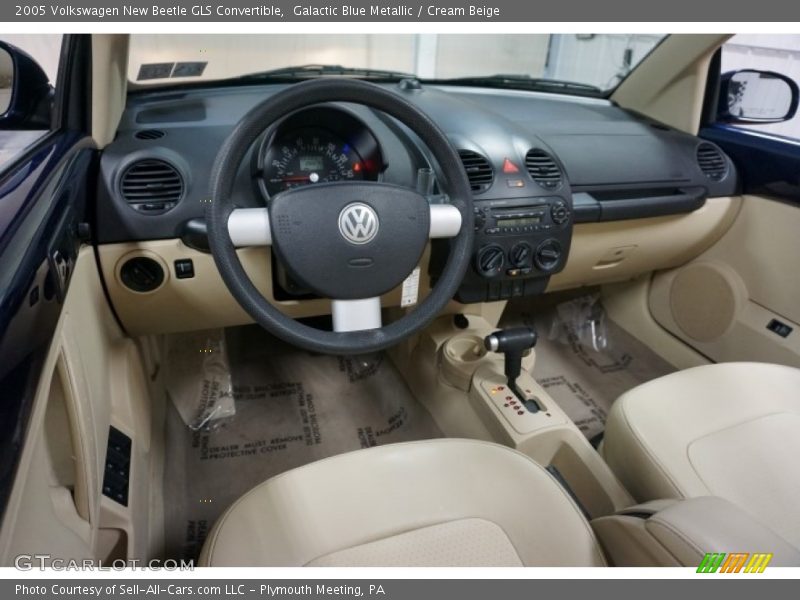 Galactic Blue Metallic / Cream Beige 2005 Volkswagen New Beetle GLS Convertible