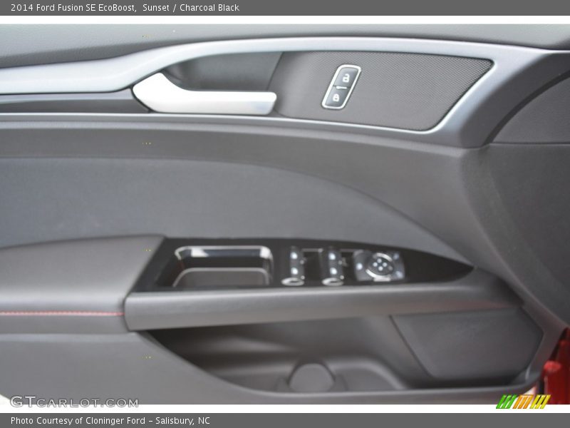 Sunset / Charcoal Black 2014 Ford Fusion SE EcoBoost