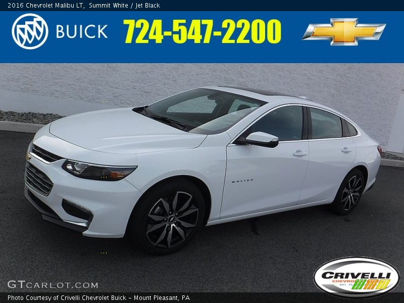 Summit White / Jet Black 2016 Chevrolet Malibu LT