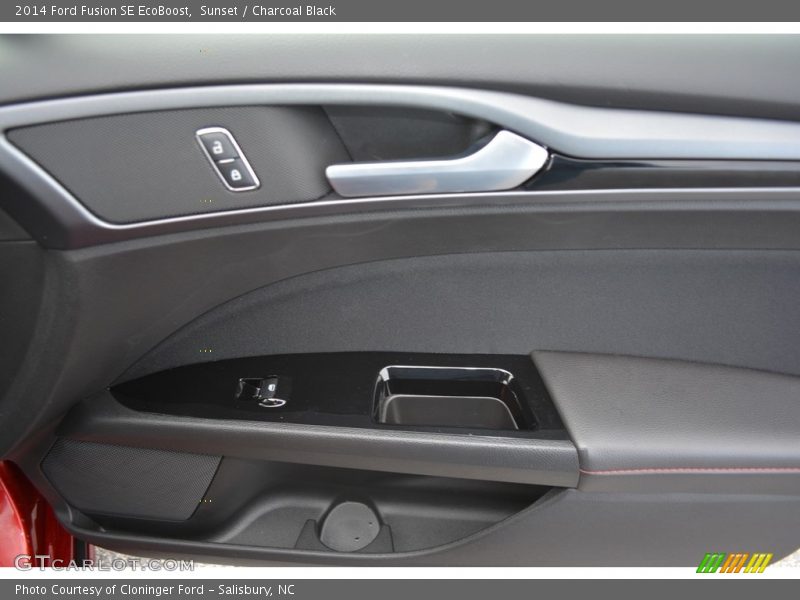 Sunset / Charcoal Black 2014 Ford Fusion SE EcoBoost