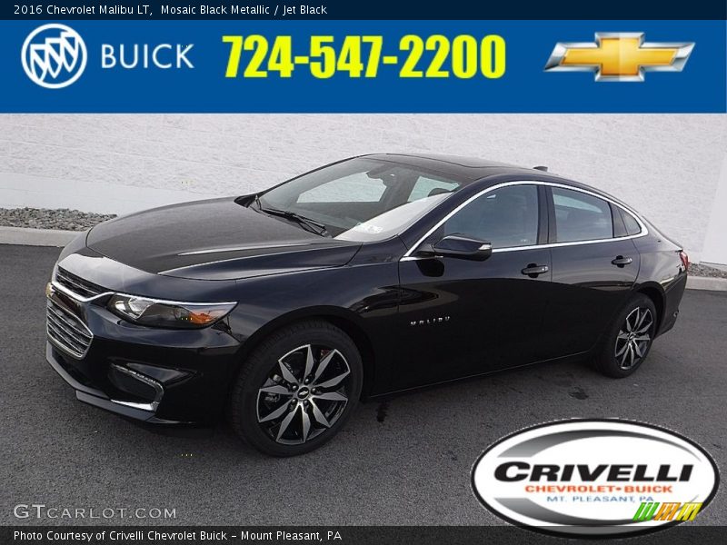 Mosaic Black Metallic / Jet Black 2016 Chevrolet Malibu LT