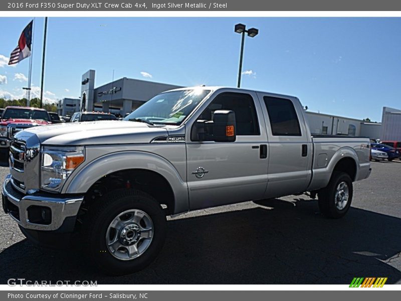 Ingot Silver Metallic / Steel 2016 Ford F350 Super Duty XLT Crew Cab 4x4
