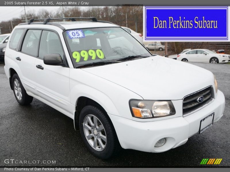 Aspen White / Gray 2005 Subaru Forester 2.5 XS