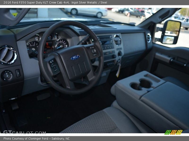 Ingot Silver Metallic / Steel 2016 Ford F350 Super Duty XLT Crew Cab 4x4