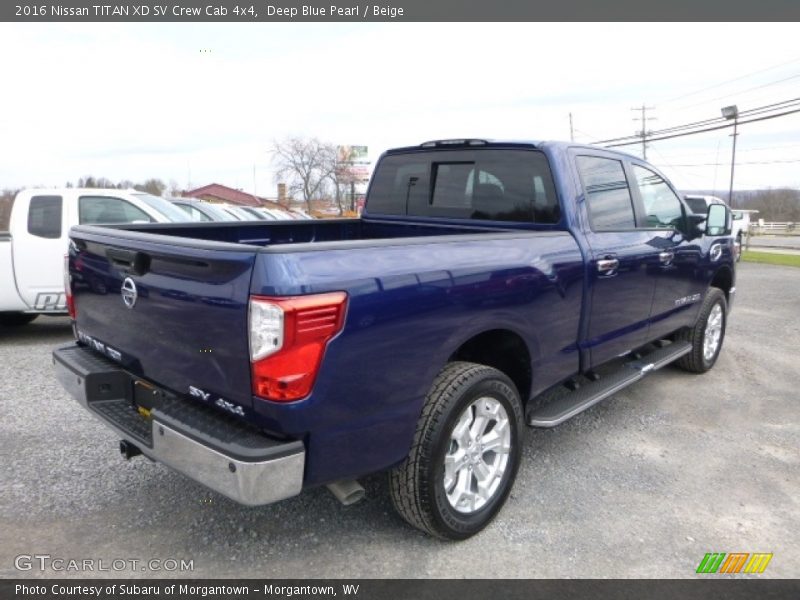 Deep Blue Pearl / Beige 2016 Nissan TITAN XD SV Crew Cab 4x4