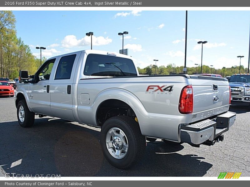 Ingot Silver Metallic / Steel 2016 Ford F350 Super Duty XLT Crew Cab 4x4