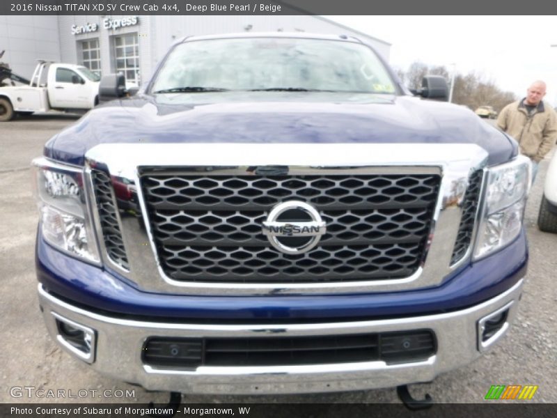 Deep Blue Pearl / Beige 2016 Nissan TITAN XD SV Crew Cab 4x4