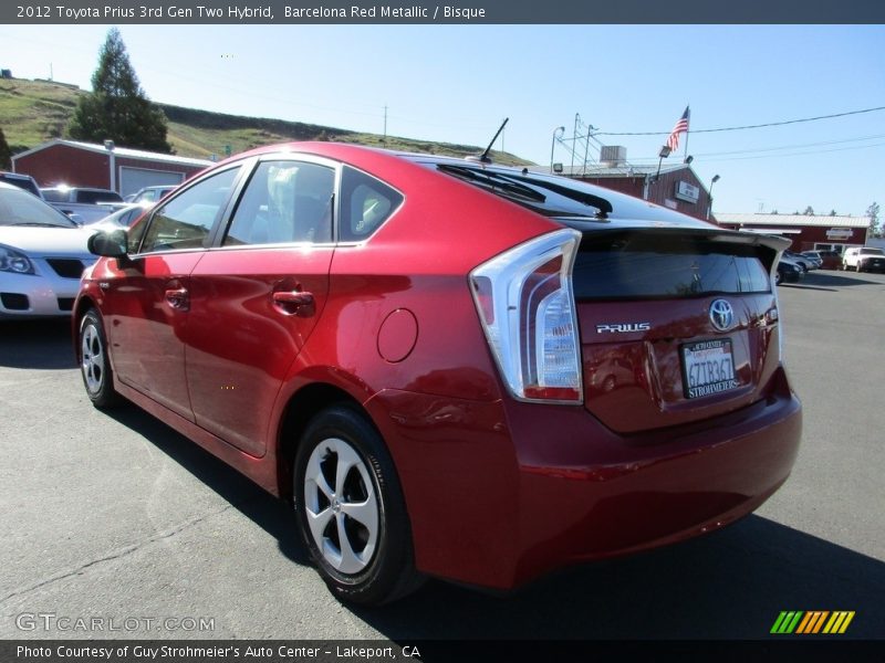 Barcelona Red Metallic / Bisque 2012 Toyota Prius 3rd Gen Two Hybrid