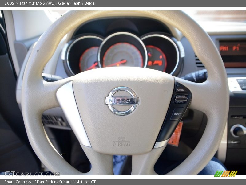 Glacier Pearl / Beige 2009 Nissan Murano S AWD