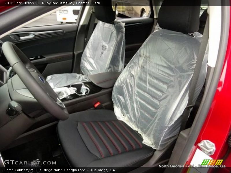 Ruby Red Metallic / Charcoal Black 2016 Ford Fusion SE