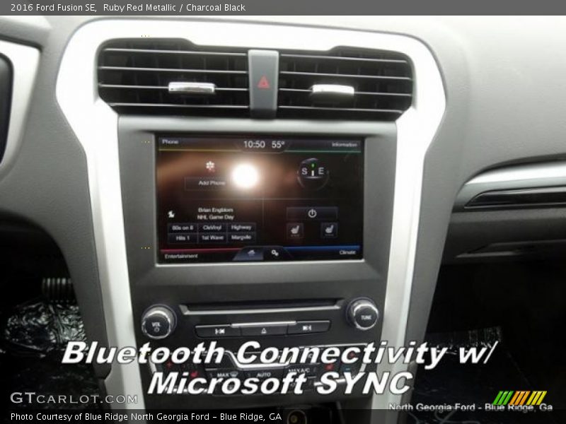 Ruby Red Metallic / Charcoal Black 2016 Ford Fusion SE
