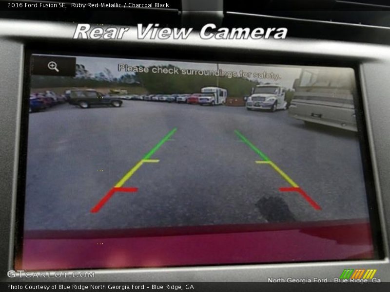 Ruby Red Metallic / Charcoal Black 2016 Ford Fusion SE