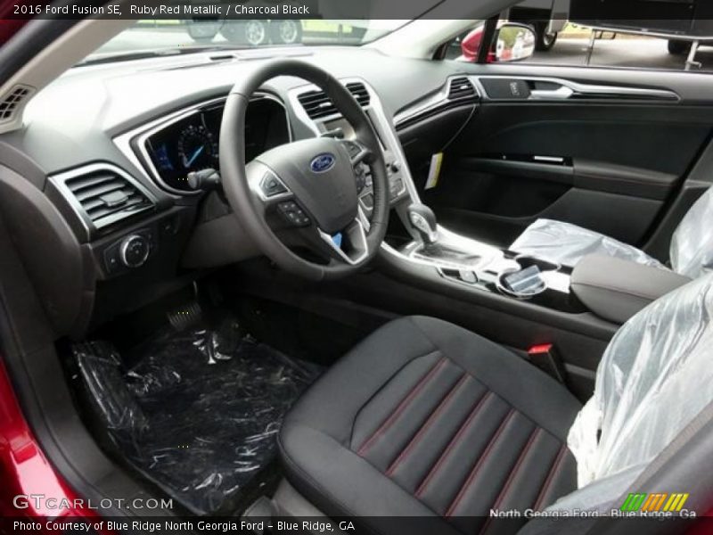 Ruby Red Metallic / Charcoal Black 2016 Ford Fusion SE