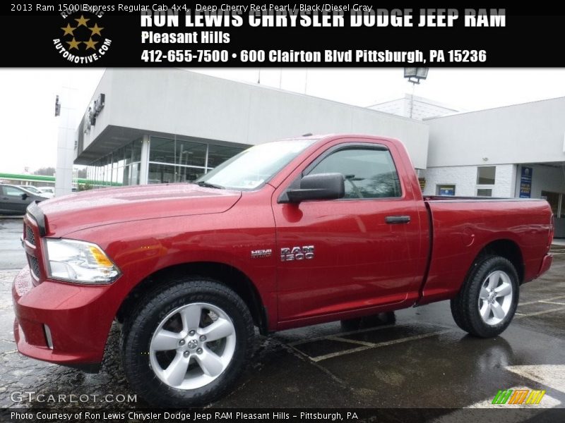 Deep Cherry Red Pearl / Black/Diesel Gray 2013 Ram 1500 Express Regular Cab 4x4